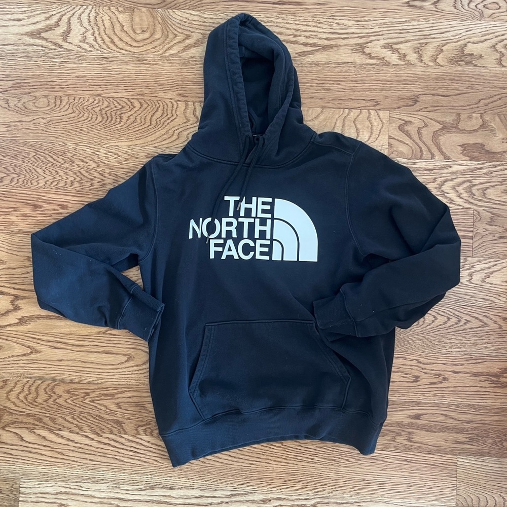 BLACK NORTH FACE HOODIE SWEATSHIRT